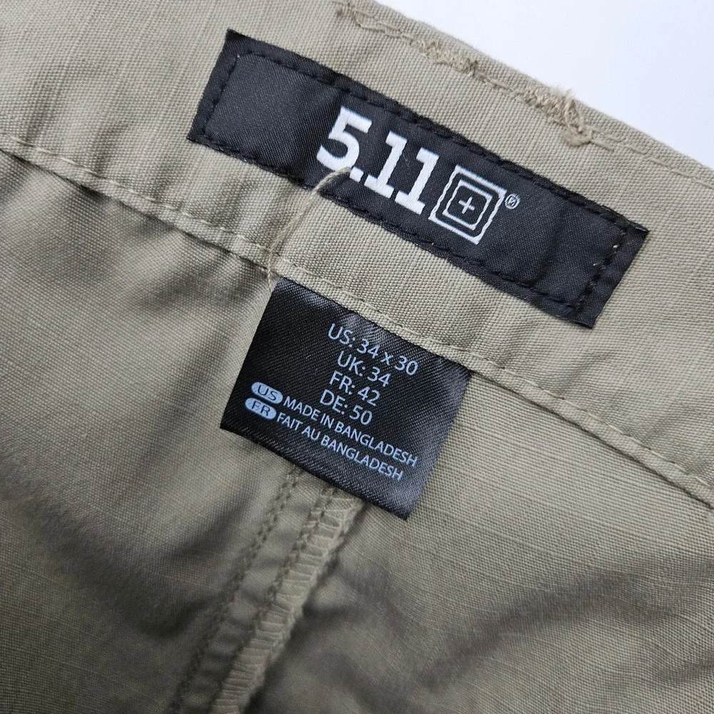 5.11 Tactical Pants Mens 34 x 30‎ Ripstop Utility Cargo Tan Beige Outdoors Work
